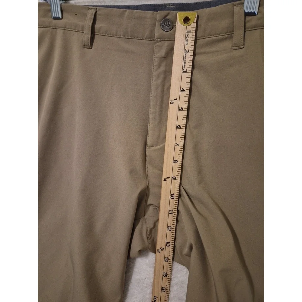 Adidas Prime Green Chino Golf Shorts‎ Men's Size 36 Beige Khaki Stretch Fit